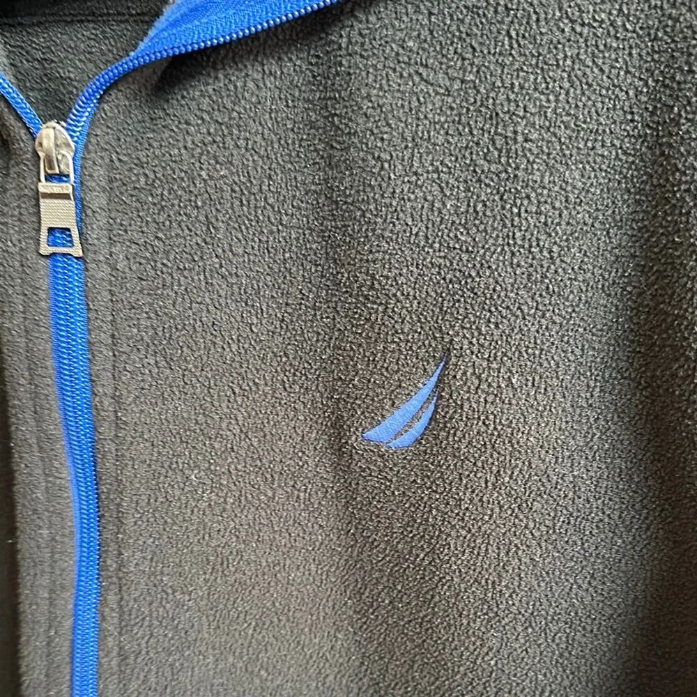 Nautica Black Jacket with Blue Trim - Picture 3 of 7